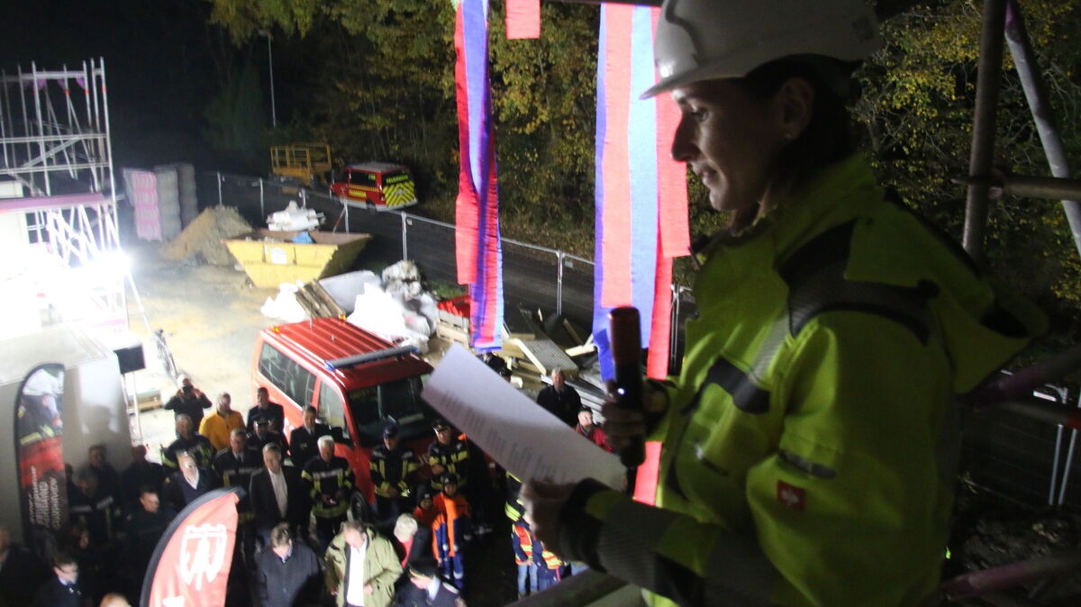 Im November 2025 wurde das Richtfest für das neue Feuerwehrhaus der Wehren Duhnen-Stickenbüttel gefeiert. Foto: Potschka