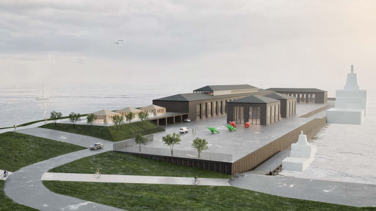 Vision des zukünftigen Fährhafens in Cuxhaven: Eine moderne Infrastruktur trifft auf innovative Möglichkeiten für den heimischen Tourismus.