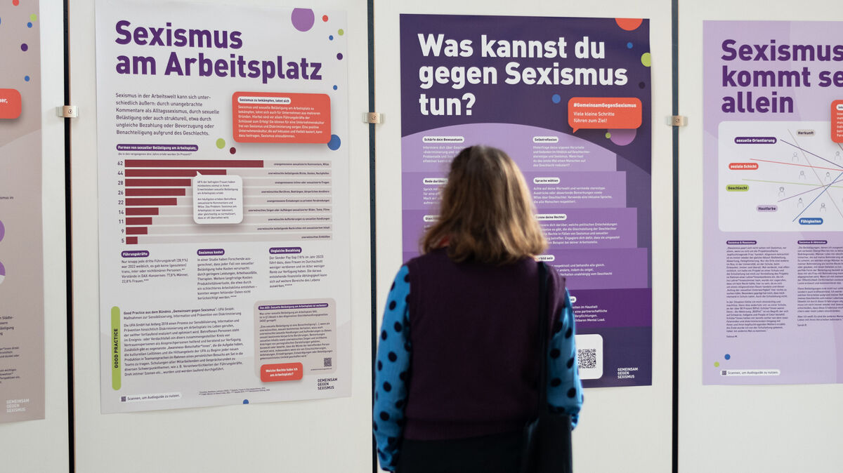 Auf sexuelle Gewalt und Sexismus aufmerksam zu machen sowie Präventionsarbeit zu leisten, gehört zu den Zielen des Bündnisses
"Gemeinsam gegen Sexismus". Es bietet unter anderem eine kostenfreie Wanderausstellung an. Foto: Bauhaus-Universität Weimar