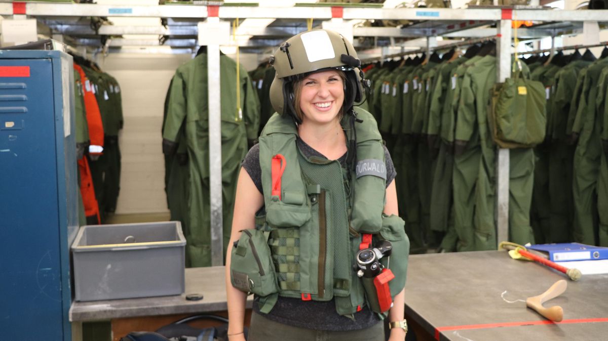 Redaktuerin Jara Tiedemann hat einen Tag bei den Marinefliegern verbracht. Foto: red