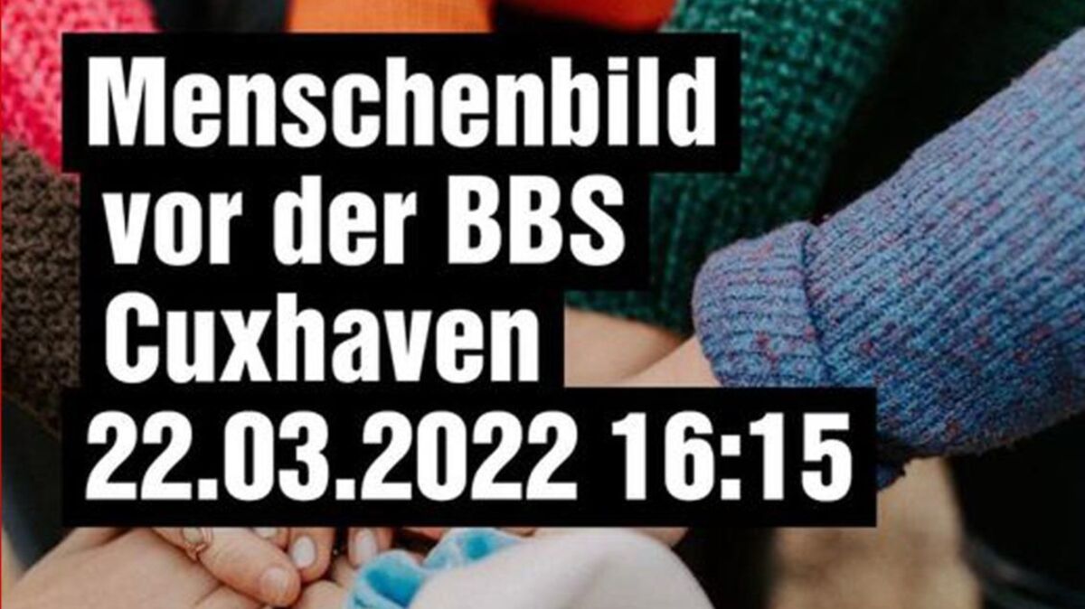 Das Bündnis für Respekt und Menschenwürde wünscht sich, dass möglichst viele Menschen kommen, die sich so aufstellen, dass sich von oben gesehen die Zahl der im Landkreis Cuxhaven erstgeimpften Personenn ergibt. Foto: Plakat Bündnis