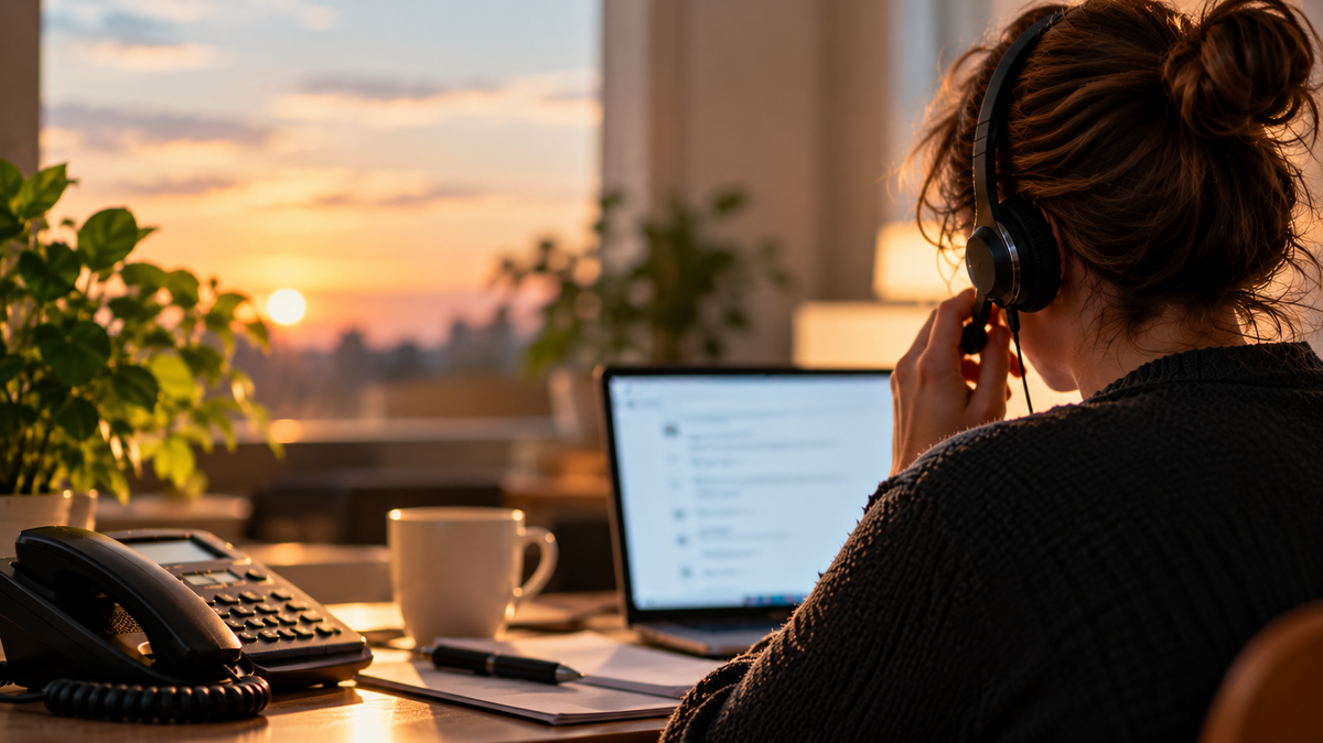 Ob am Telefon, per Chat oder Mail: Die Telefon-Seelsorge bietet Menschen in schwierigen Situationen einen geschützten Raum. Das Bild ist eine KI-generierte Darstellung.