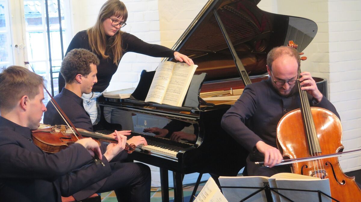Im Festsaal des Schlosses Ritzebüttel startet das Busch Trio aus Amsterdam sein „Beethoven-Projekt“. Foto: Cordes