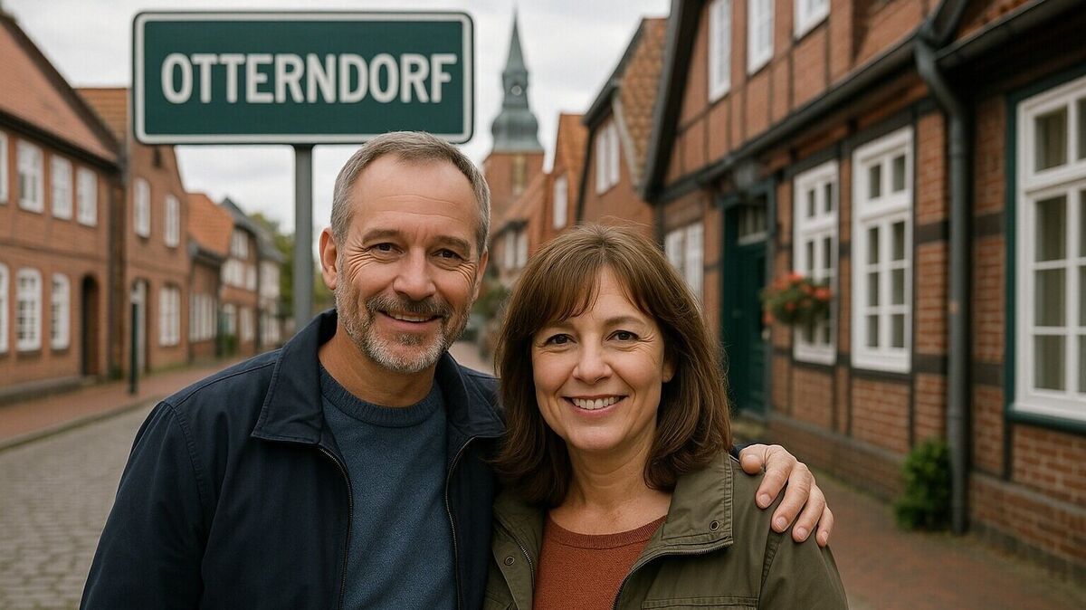 Thomas und Birgit Albers leben in einem kleinen Einfamilienhaus am Rand der Otterndorfer Altstadt. Das Ehepaar gibt es nicht wirklich – die Künstliche Intelligenz hat es erfunden. Foto: ChatGPT