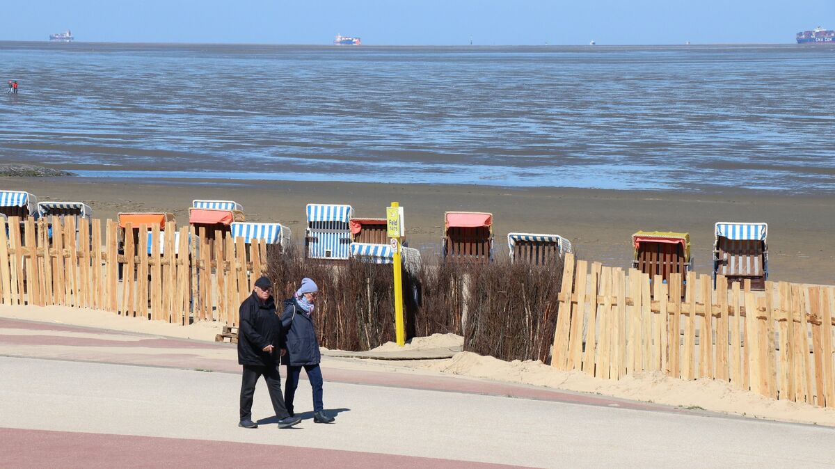 Holzzäune statt Pricken: Am Strand von Cuxhaven-Döse wurden neue Holzkonstruktionen gesetzt. Foto: Mangels