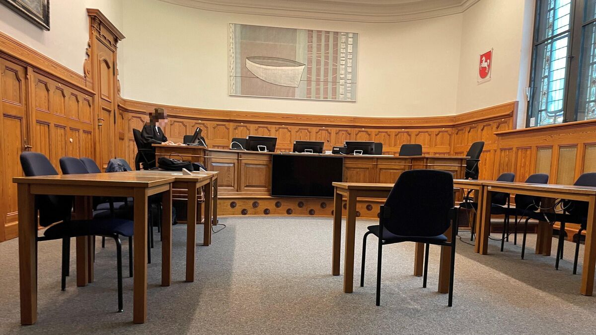 In diesem Saal des Landgerichts Stade tagte am Freitag die 4. Große Strafkammer in einem Fall von Kindesmisshandlung.