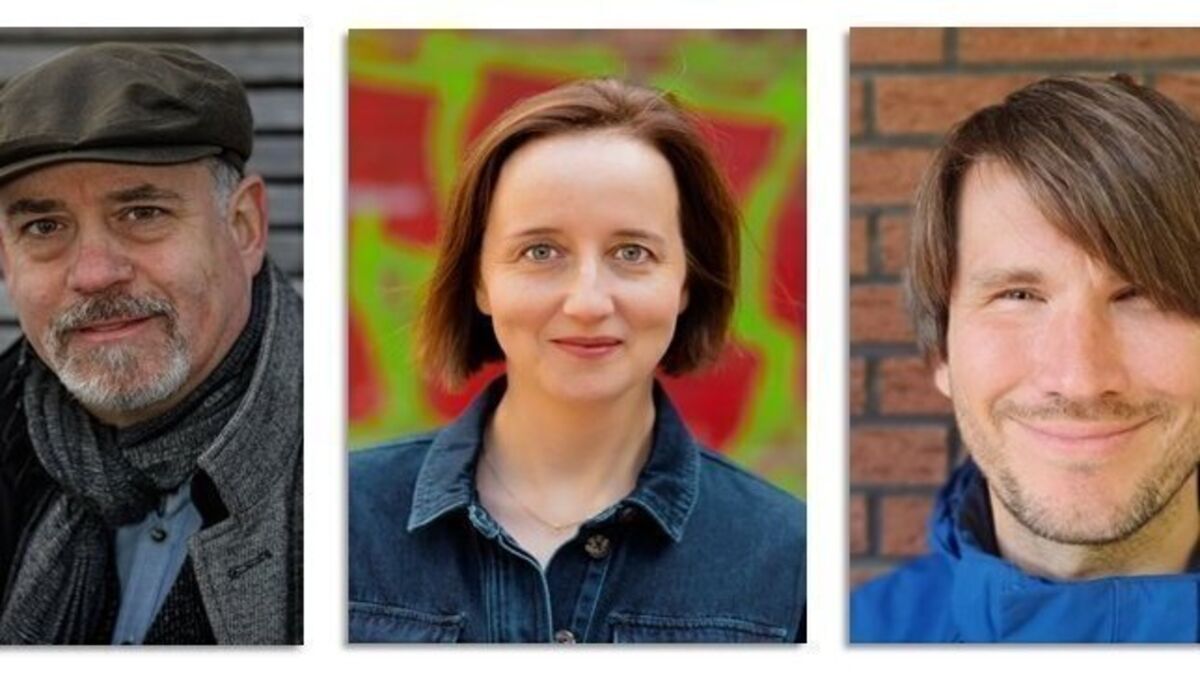 Die Krimi-Autoren Markus Rahaus, Franziska Henze und Ben Westpfahl (v.l.n.r.) stellen im MoorIZ die neue Kurzgeschichtensammlung „Mörderische Weihnacht überall“ vor. Foto: HarperCollins