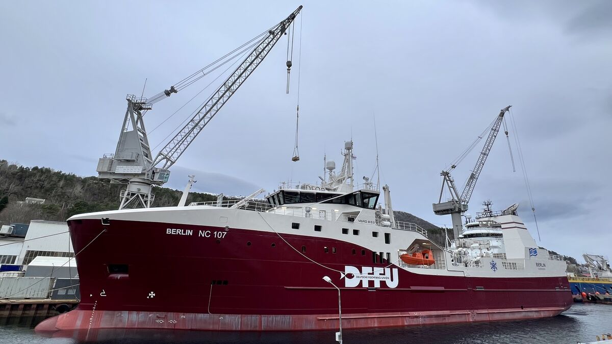 Die "Berlin NC 107" ist am Dienstag offiziell an die Deutsche Fischerei-Union übergeben worden. Mit dem Neubau will die DFFU eine neue Ära in der Fischerei einläuten. Foto: DFFU