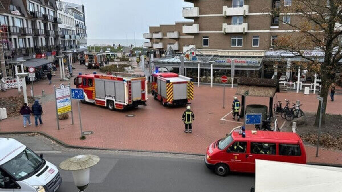 Der Brand im Außenbereich eines Gastronomiebetriebs sorgte für einen Feuerwehreinsatz in Duhnen. Foto: Freiwillige Feuerwehr Duhnen-Stickenbüttel