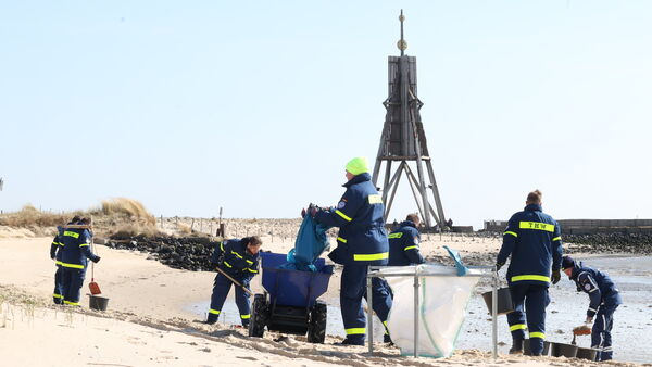 Schiffskollision vor Cuxhaven: Eine Übung an Land, im Wasser und in der Luft