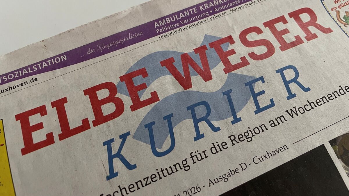 Der Elbe Weser Kurier (EWK) wird wegen des schlechten Wetters voraussichtlich später zugestellt. Foto: Lütt