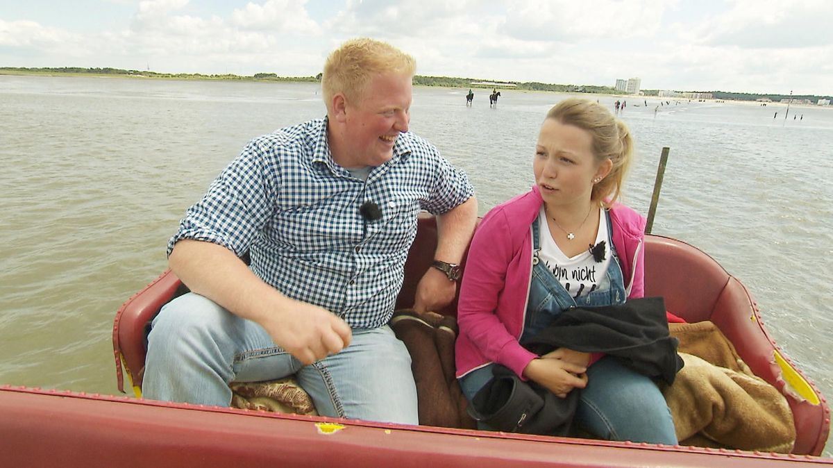 Landwirt Niels fuhr mit Laura Martina auf die Insel Neuwerk. Foto: MG RTL D