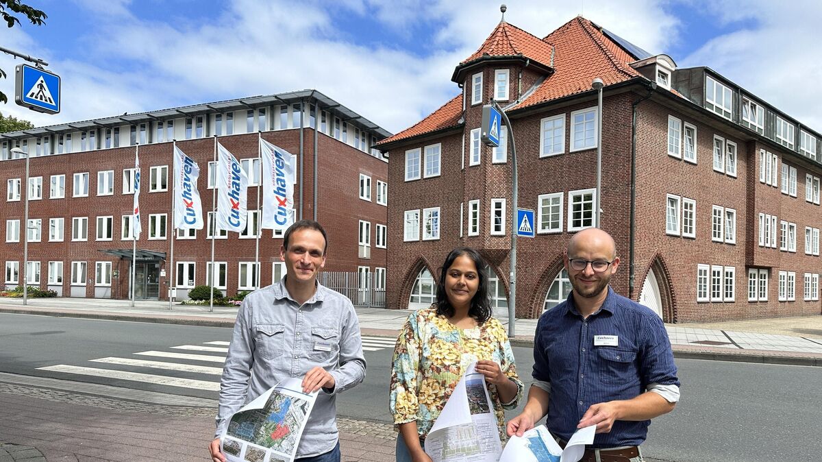 Thomas Schumacher, Tonu Roy und Daniel Walleit (v.l.) haben sich bewusst für den Wechsel nicht nur in den Norden, sondern gezielt nach Cuxhaven entschieden, wo es in dieser spannenden Phase jede Menge mitzugestalten gibt. Foto: Reese-Winne