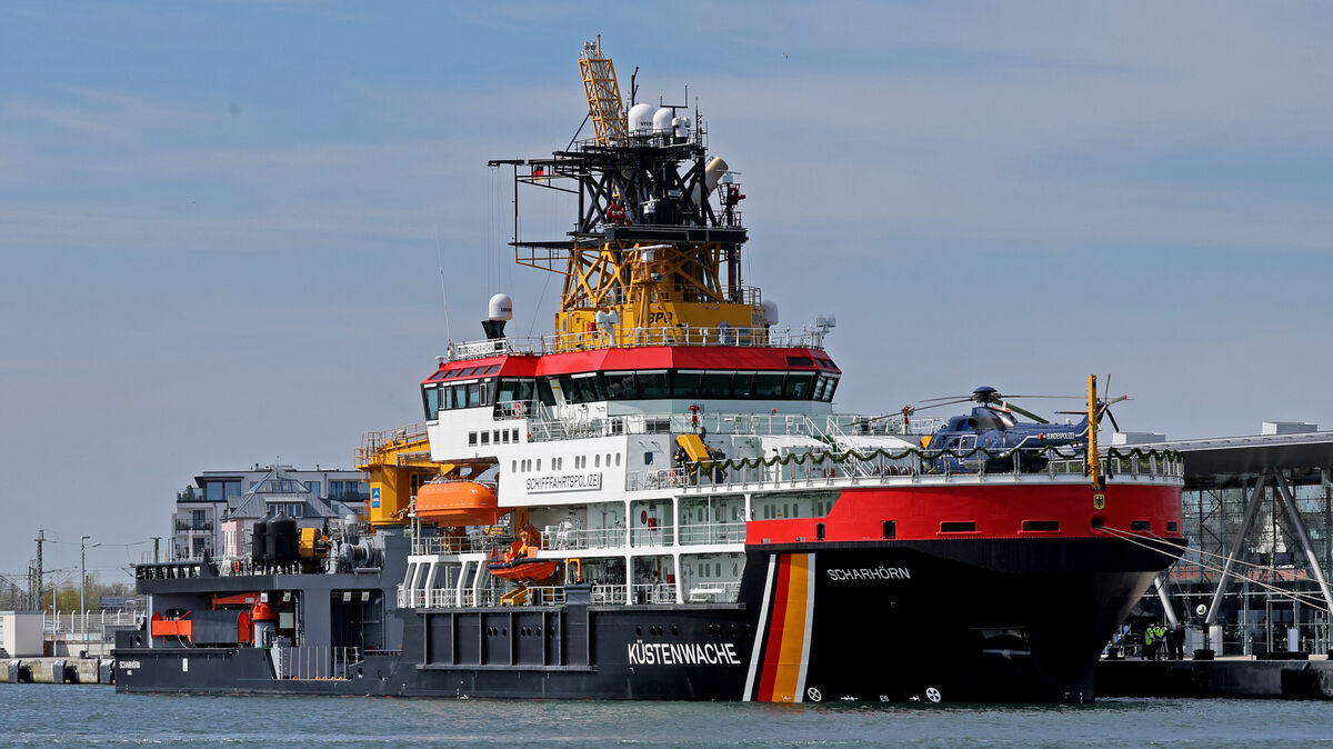 Die neue "Scharhörn" ist im April 2026 getauft worden. Die baugleichen Schiffe "Mellum" und "Neuwerk" sind an der Weser noch in den Werften. Foto: dpa/Bernd Wüstneck