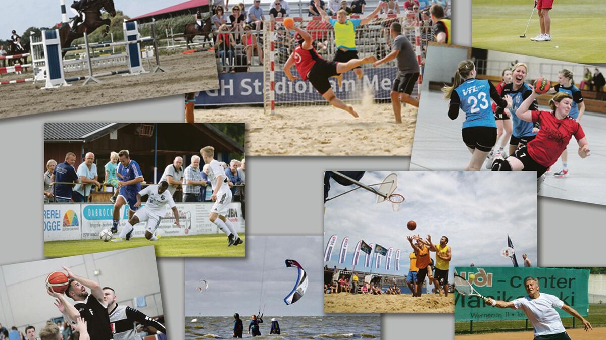 In Cuxhaven werden Anfang Juli ganz unterschiedliche Sportarten aufeinandertreffen. Fotocollage: red