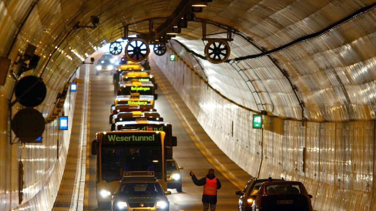 Wesertunnel in der Wartung: Ab dem 21. Oktober stehen wichtige Sicherheitsprüfungen an. Symbolbild: Wagner/dpa