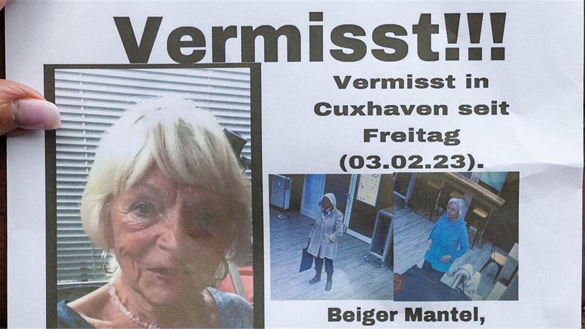 Mit Flugblättern wie diesem hat die Familie nach der verschwundenen Heide Howind aus Cuxhaven gesucht. Foto: Heike Leuschner