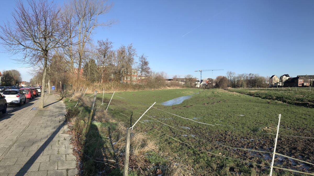 Die Mehrheitskooperation im Rat der Stadt wäre bereit, fast das gesamte Grundstück neben der Schule am Meer für einen Neubau zum Verkauf freizugeben. Nur für einen kleinen Nahversorger sollte idealerweise noch Platz übrig bleiben. Foto: Reese-Winne