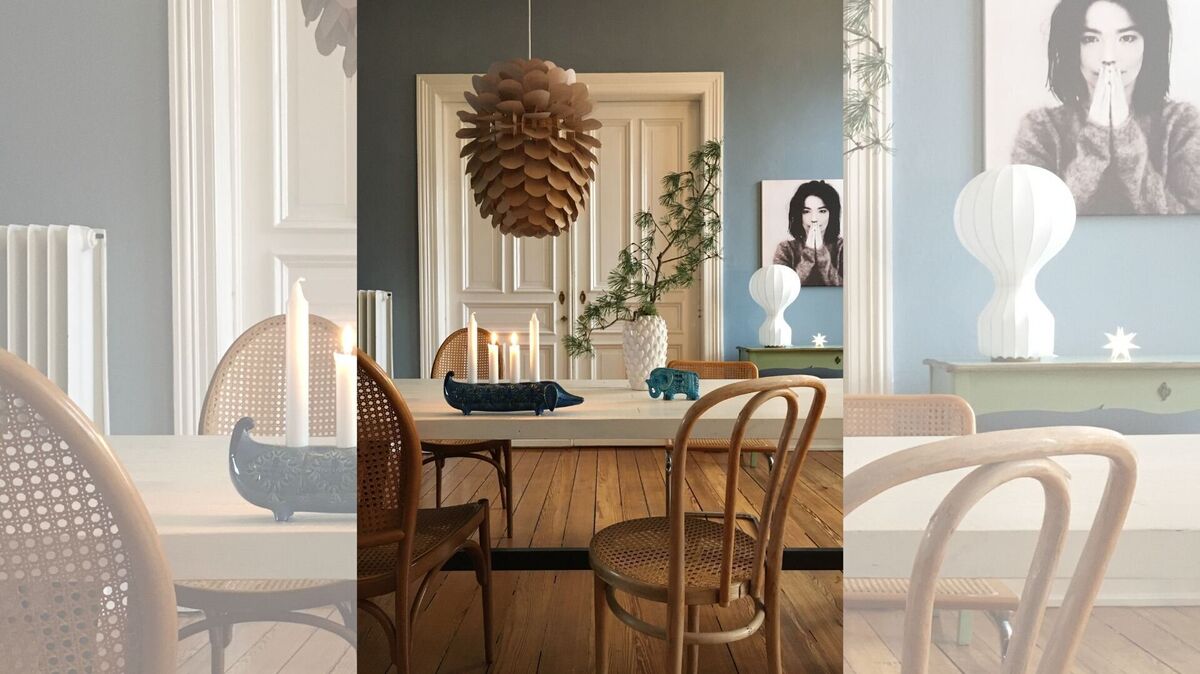 Ein eleganter Altbau-Esstisch, stilvoll dekoriert mit Vintage-Charme. Foto: Oehne