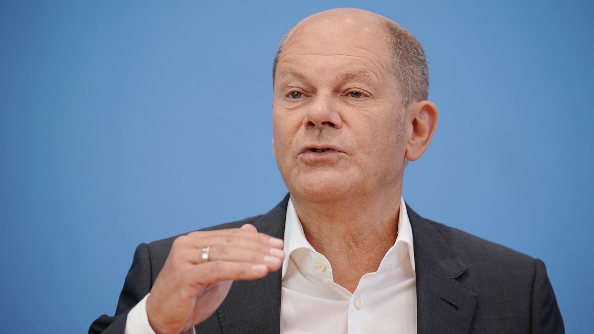 Bundeskanzler Olaf Scholz wird am Freitag auf einer SPD-Wahlkampfveranstaltung in der Kugelbake-Halle sprechen. Foto: Kay Nietfeld/dpa