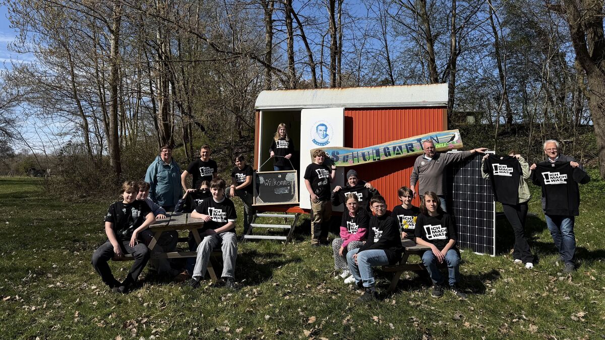 Das Bauwagen-Projekt des AAG hat es jetzt schon unter den Top 50 im Bundeswettbewerb geschafft. Nun hoffen die Schüler auf viele Stimmen beim Online-Voting. Foto. AAG Cuxhaven