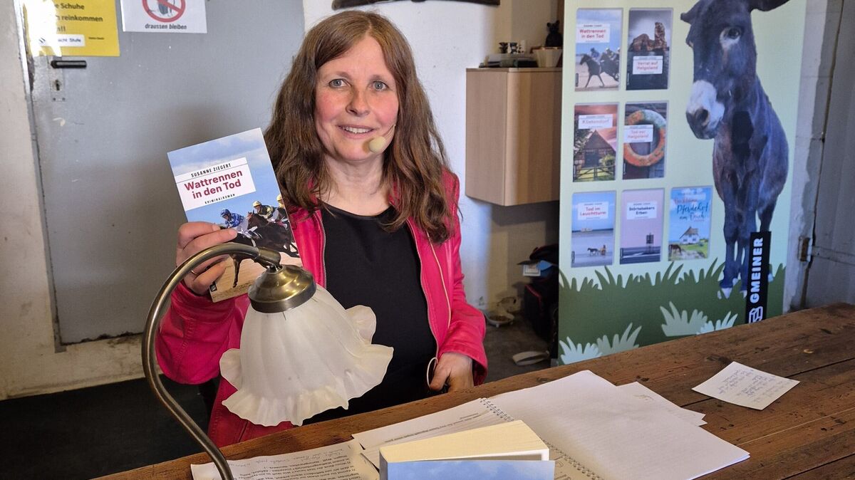 Susanne Ziegert liest aus ihrem jüngsten Roman "Wattrennen in den Tod". Foto: Domke-Feiner