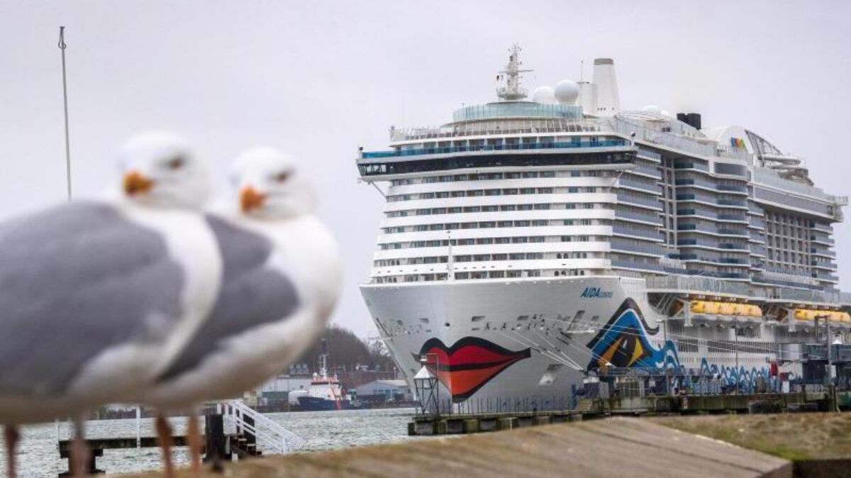 Ein neues Urlaubsschiff geht für die Reederei Aida auf Reisen. Eine erste Bewährungsprobe durchlief der bunte Riese bereits - bei einem Orkan auf der Nordsee. Foto: Sina Schuldt/dpa