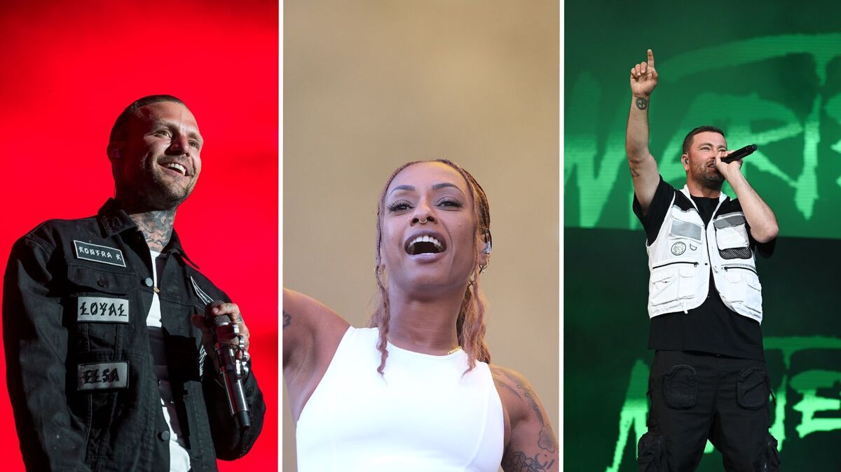 128 Acts an vier Tagen treten von Donnerstag bis Sonntag auf sechs verschiedenen Bühnen auf. Darunter Kontra K, Nura und Marteria (v.l.). Fotos: dpa