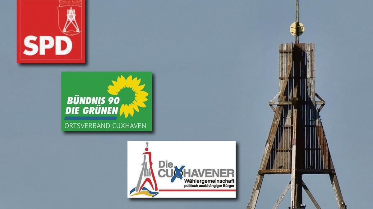 SPD, Grüne und "Die Cuxhavener" einigten sich auf eine Zusammenarbeit im Rat der Stadt Cuxhaven. Wesentliche Schwerpunktthemen für die Beteiligten werden Klimaschutz und Nachhaltigkeit sein. Fotomontage: CNV/Wienzek