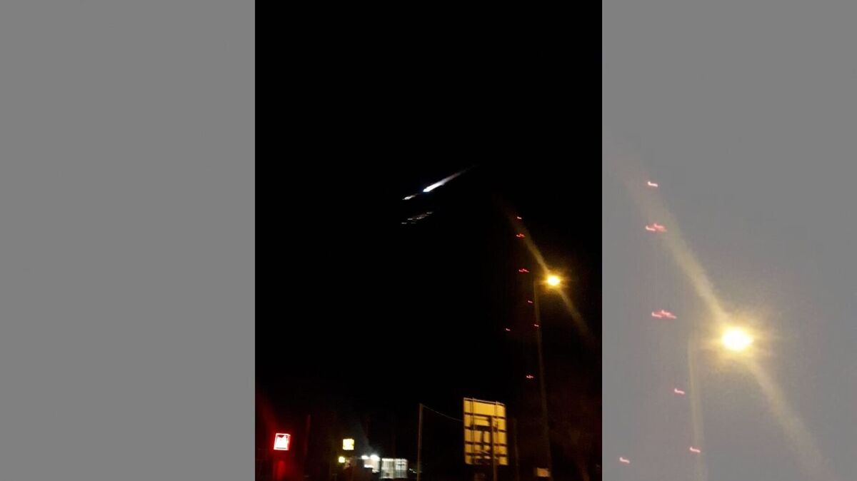 Auch am Himmel über Cuxhaven ist der Lichtschweif klar zu erkennen. Foto: Grun