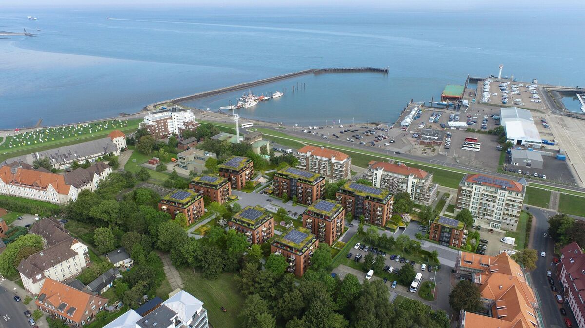 Visionäre Stadtentwicklung: Der „Admirals Park" in Cuxhaven nimmt Gestalt an, gefördert mit dutzenden Millionen Euro. Grafik: Now Living Immobilien Vermittlungs-GmbH
