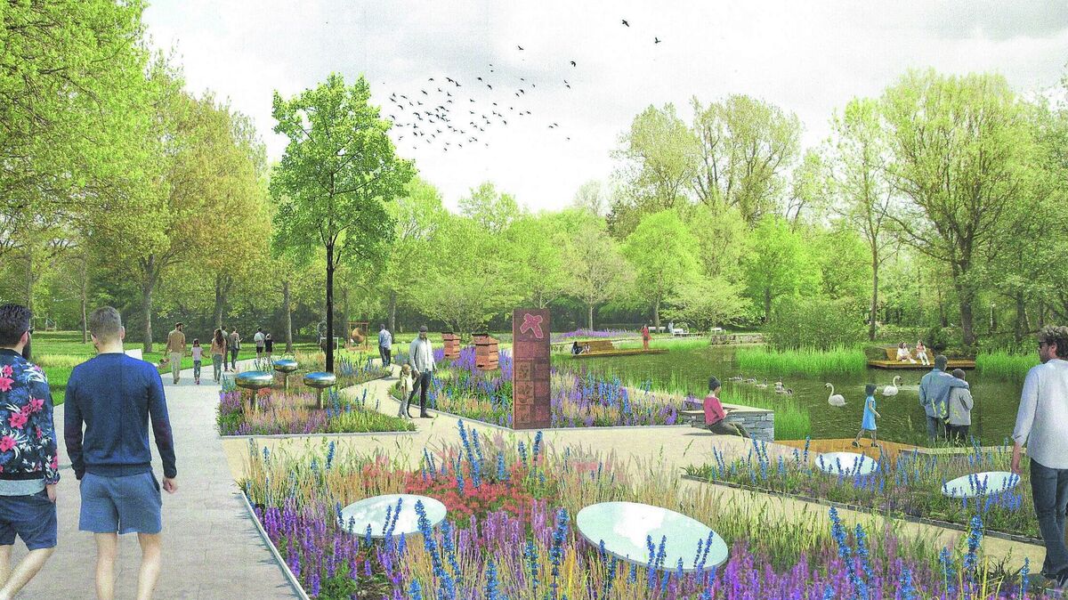 Auch für den in die Jahre gekommenen Kurpark in Cuxhaven-Döse haben die Landschaftsplaner aus Hamburg kreative Ideen entwickelt. Mit der aktuellen Ratsentscheidung werden diese erst einmal auf Eis gelegt. Grafik: Lichtenstein Landschaftsarchitektur & Stadtplanung