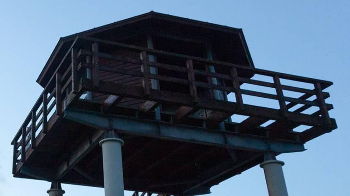 Im Jahr 2005 wurde der Vogelbeobachtungsturm auf dem Deich südlich des Dorumer Kutterhafens gebaut. Seit drei Jahren darf er aus Sicherheitsgründen nicht mehr betreten werden. Nun soll er saniert werden. Foto: Leuschner
