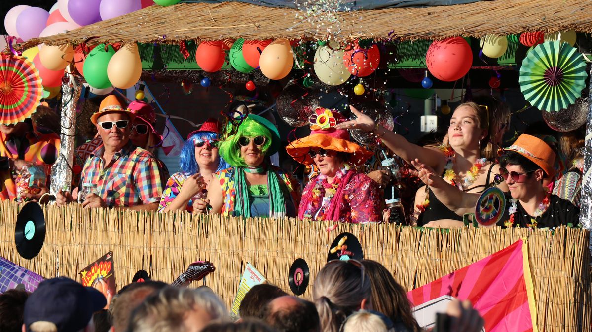 Längst gilt der Börde-Move als so etwas wie der Karneval des Cuxlands: Bunt kostümiert, ausgelassen und bei bestem Sommerwetter feierten Tausende in Lamstedt wieder ein großes Gute-Laune-Spektakel. Foto: Mangels
