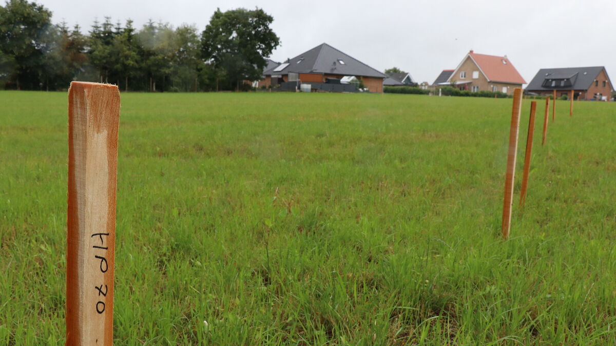 Das Baugebiet "Seegern II" an der Landesstraße 118 in Wanna ist in den Startlöchern – erste Vermessungen markieren den Beginn eines vielversprechenden Wohnprojekts. Foto: Mangels