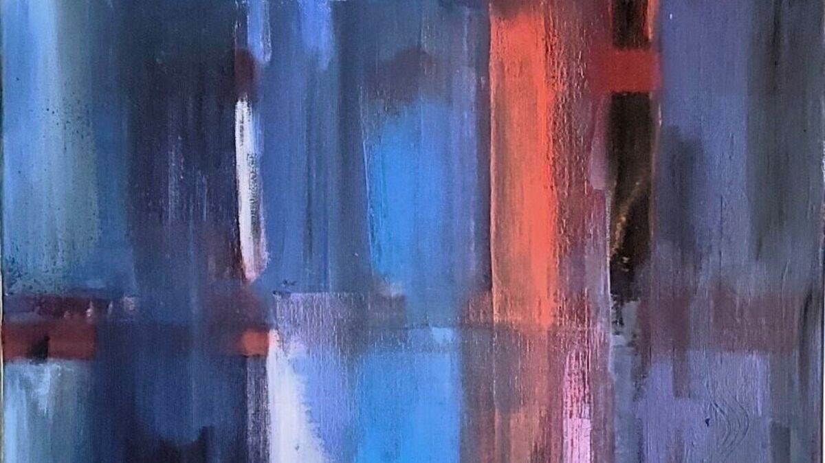 Ein abstraktes Werk (Ausschnitt) von Babette Etzold, das die Vielfalt des Meeres in kräftigen Farben einfängt. Foto: Etzold