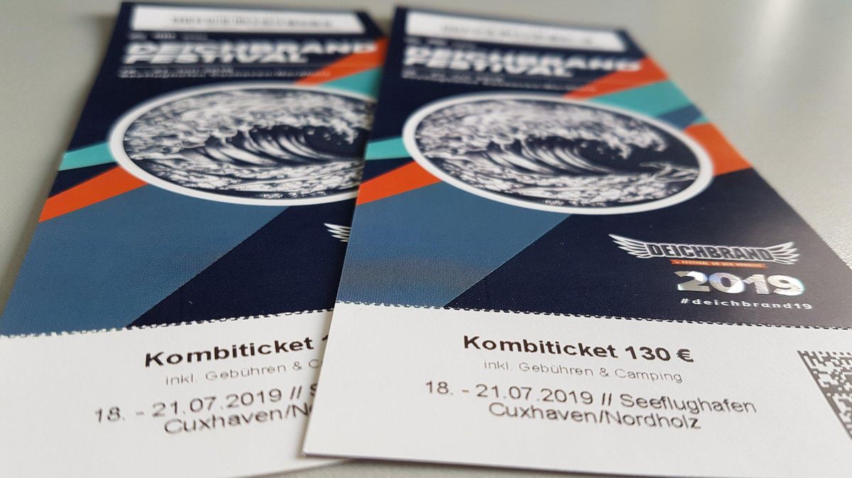 Wer seine Deichbrand-Tickets (hier die 2019er-Karten) schon gekauft hatte, hat jetzt drei Optionen. Symbolfoto: Archiv