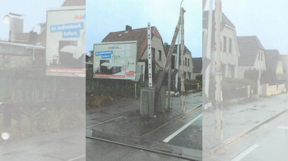 Die Schrankenanlage wurde beschädigt. Foto: Polizei