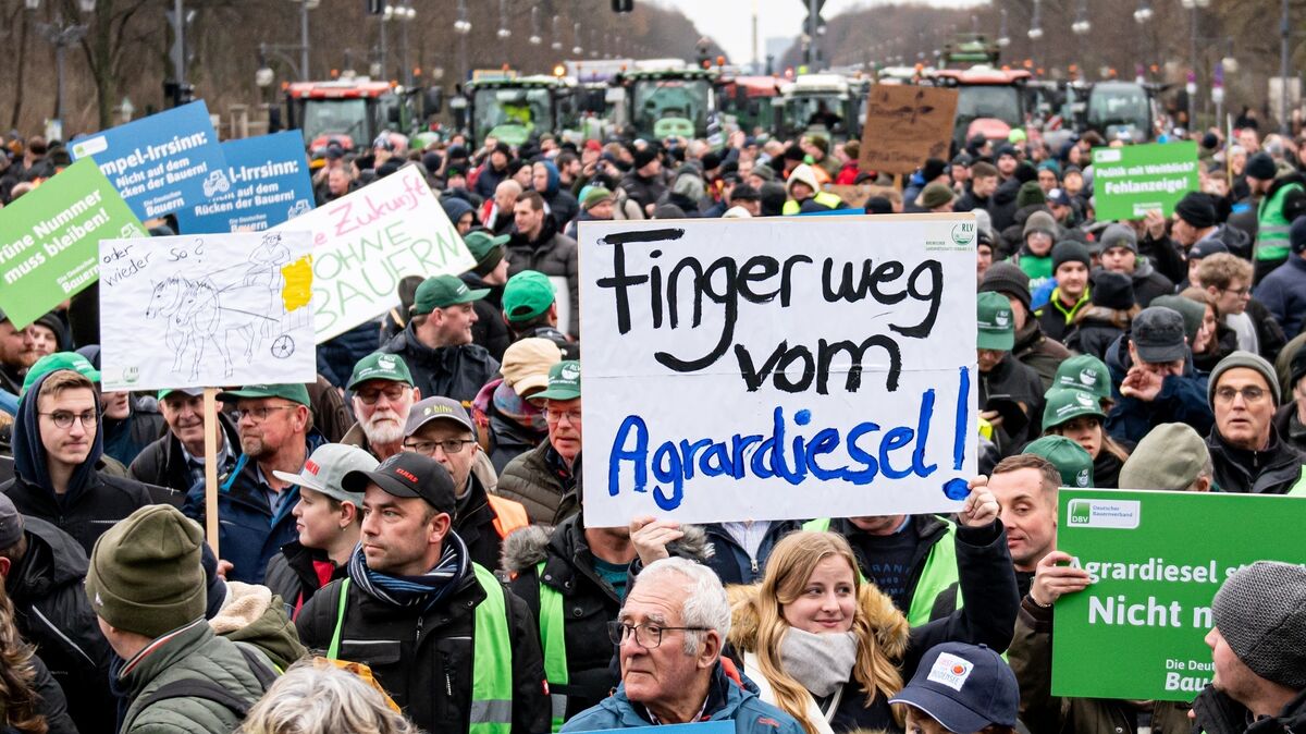 "Finger weg vom Agrardiesel" - das war nur eine Forderung der Landwirte aus ganz Deutschland, die in dieser Woche in Berlin demonstriert haben. Foto: Fabian Sommer / dpa