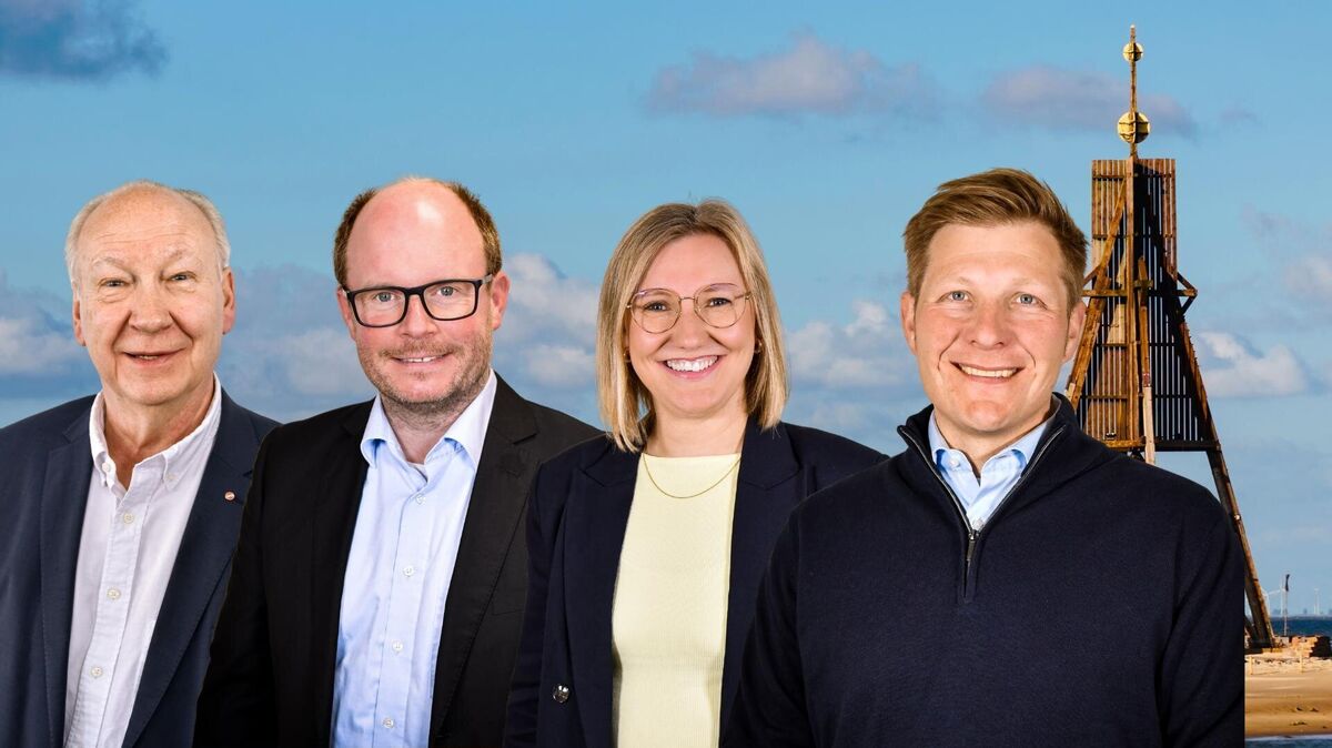 Der neue SPD-Fraktionsvorstand mit dem Vorsitzenden Cord Wiochmann (2. v. l.) und seinen Stellvertretern Gunnar Wegener (l.), Lena Flohre und Tjark Makel. Foto: SPD Cuxhaven