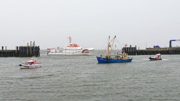 Drei Fischkutter in der Nordsee in Not: Havarie vor Cuxhaven