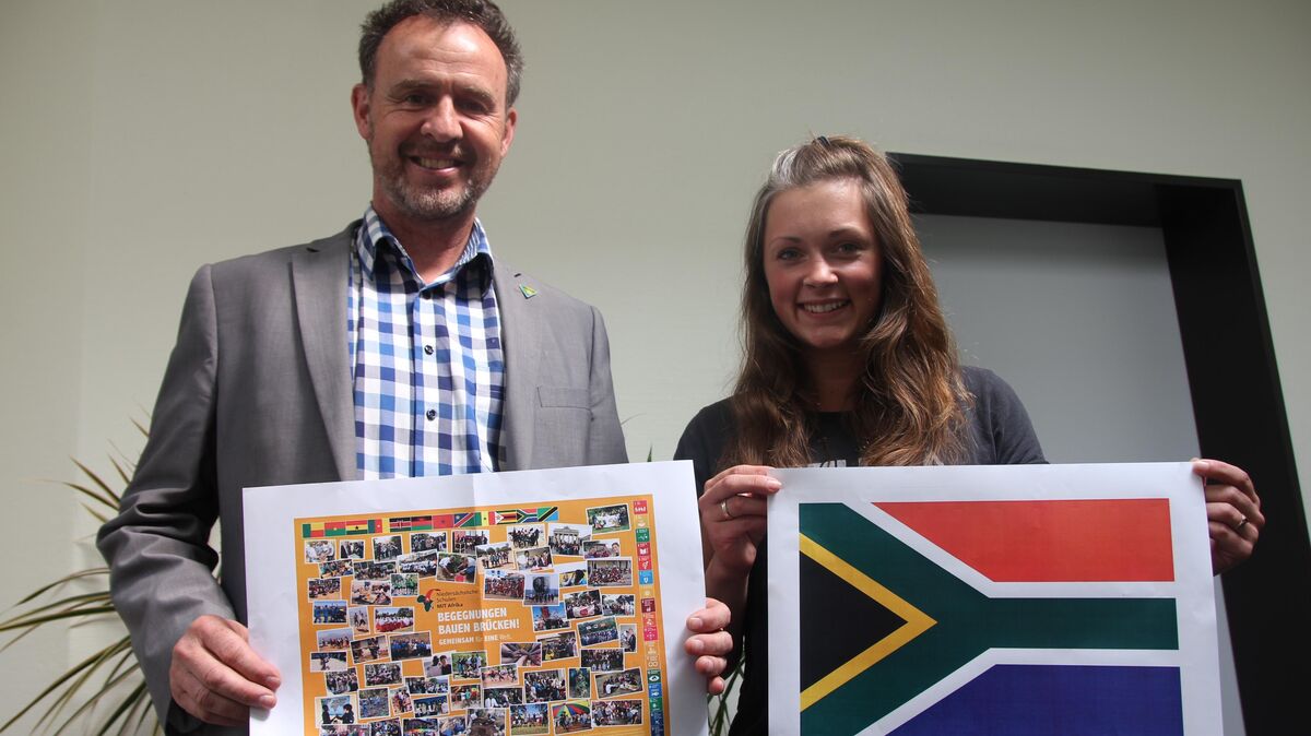 Die neue Kooperation der BBS Cadenberge mit Colleges in Südafrika füllten Kai-Uwe Tiedemann und Marle Nagel während ihres Besuchs dort mit Leben. Im kommenden Jahr soll der Gegenbesuch erfolgen. Foto: Grewe