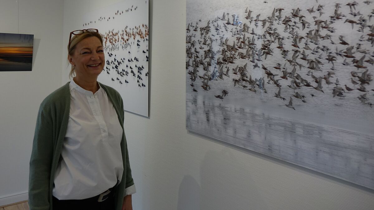 Bianka Feldmann ist besonders stolz darauf, dass sie ihre Werke der Öffentlichkeit präsentieren kann. Foto: Grell