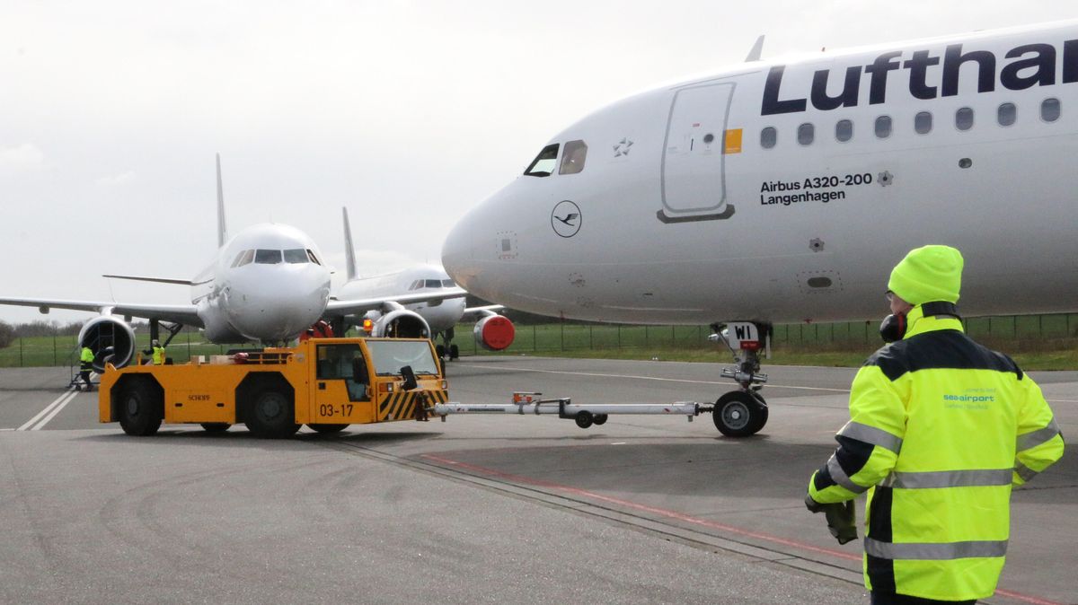 Am Freitag landeten vier Lufthansa-Maschinen in Nordholz. Foto: Schröder