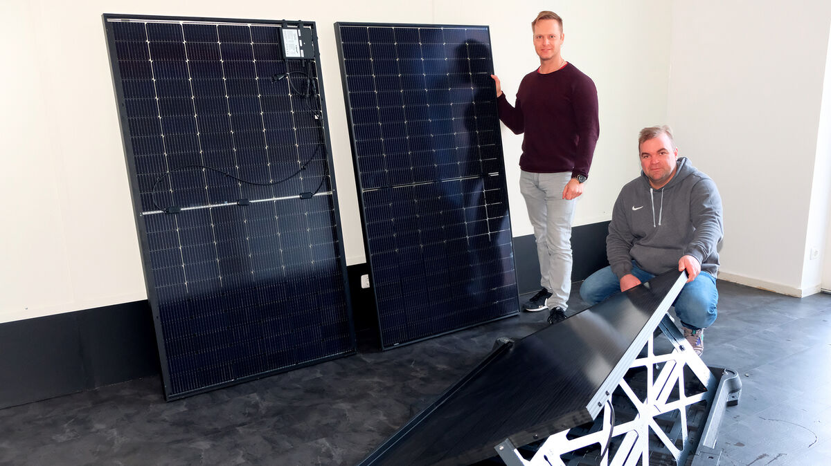 Die Geschäftsführer von HEPA SOLAR, Timo Herrmann (l.) und Göran Packwitz stehen für Fragen zur Verfügung. Foto: Heidi Giesecke