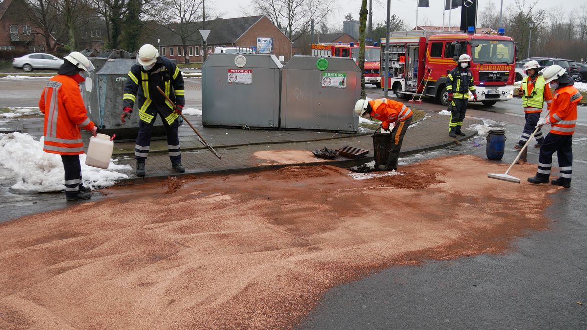 Zehn Kräfte der Feuerwehr Althemmoor waren im Einsatz. Foto: Lange