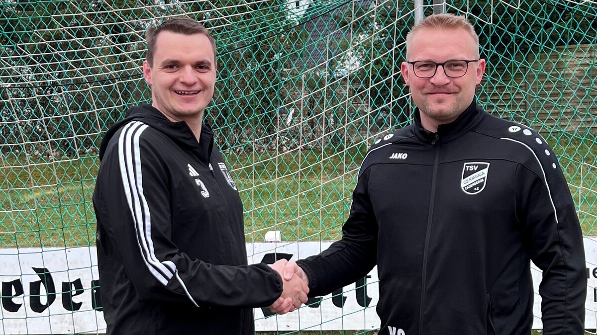 Der VfL Wingst und der TSV Germania Cadenberge gehen nun auch im Herrenfußball gemeinsame Wege: Auf die beiden Fußballabteilungsleiter der Vereine, Steffen Frommhold (VfL Wingst) und Kevin Griemsmann (TSV Germania Cadenberge), wartet eine spannende Zeit. Foto: TSV Germania Cadenberge