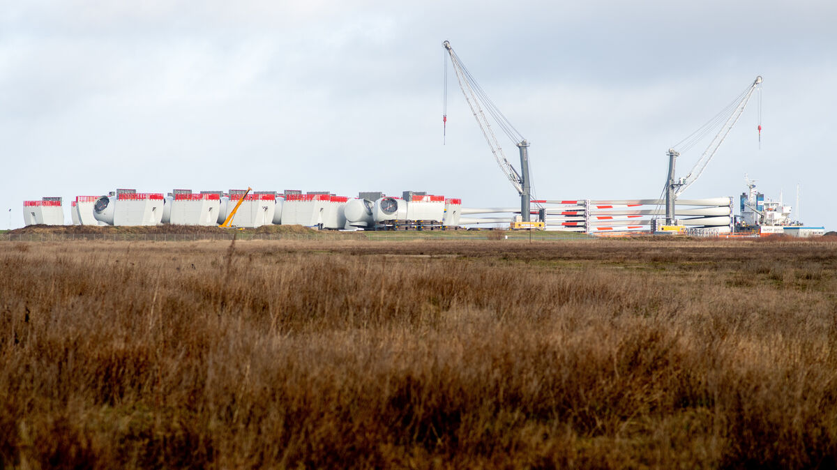 Siemens Gamesa ist Weltmarktführer im Offshore-Bereich und Cuxhaven ist der einzige Produktionsstandort des Konzerns in Deutschland. Aktuell wird hier die 14-Megawatt-Turbine produziert. Foto: Dittrich/dpa