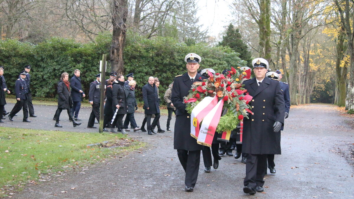 Gedenken am Volkstrauertag auf dem Friedhof Brockeswalde. Foto: Potschka