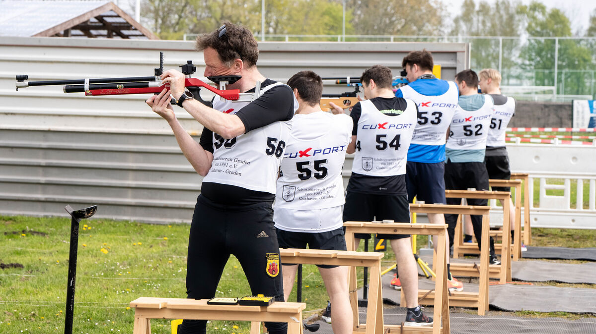 68 Biathleten gingen am Wochenende in den Schießstand des Schützenvereins Groden. Foto: Keck
